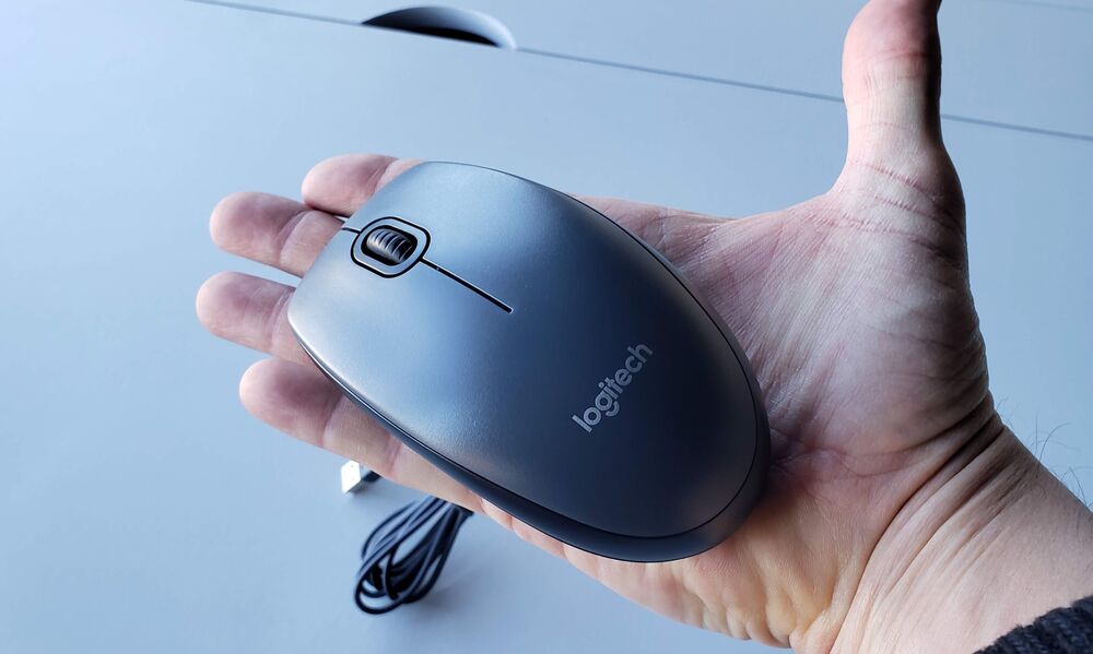 Mouse com fio USB Logitech M90 - Cinza - Imagem 3