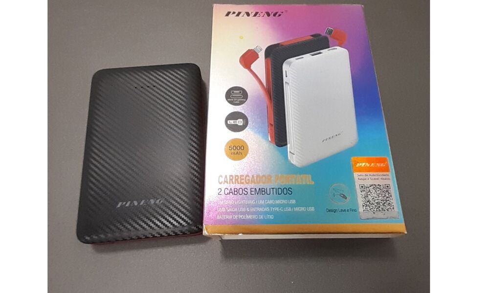 Carregador Portátil PINENG POWER BANK PN952 5000mAh - Preto - Imagem 2