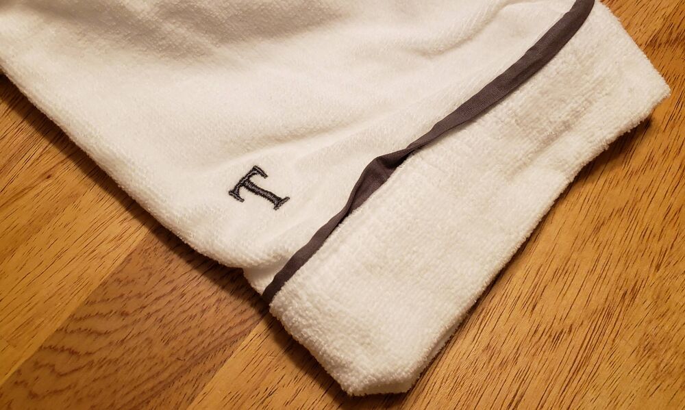 Roupão Aveludado Trussardi Masculino M Domenico filete cinza - Imagem 3