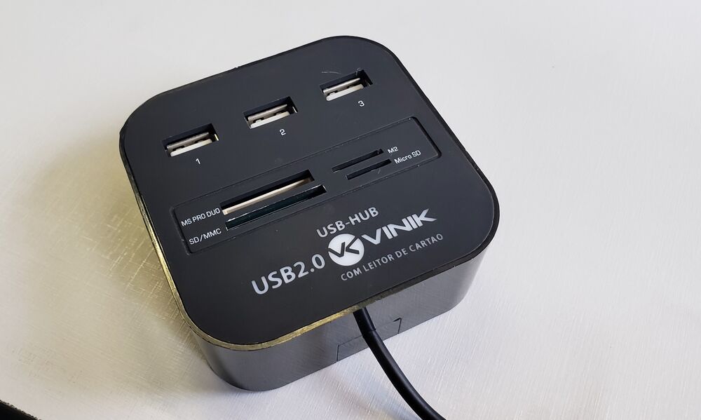 Foto de Hub USB 2.0 com Leitor de Cartão SD, Micro SD, MS, M2 e TF, Vinik