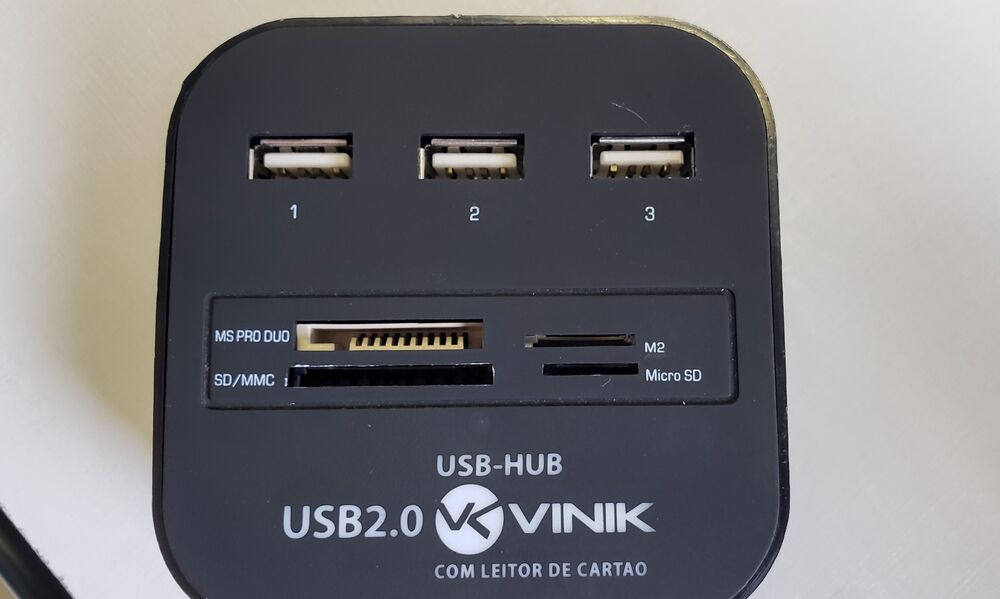 Hub USB 2.0 com Leitor de Cartão SD, Micro SD, MS, M2 e TF, Vinik - Imagem 2