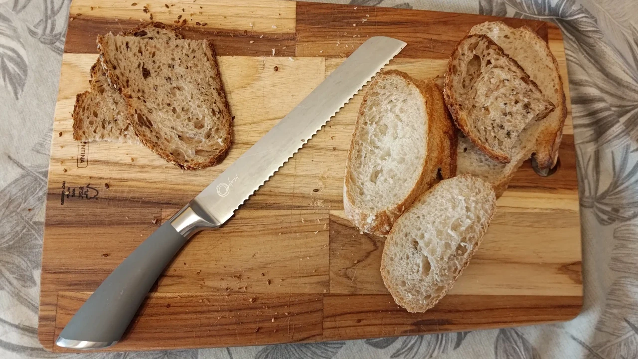 Faca para Pão Em Aço Inox 33cm Oxford Cool Grey - Imagem 1
