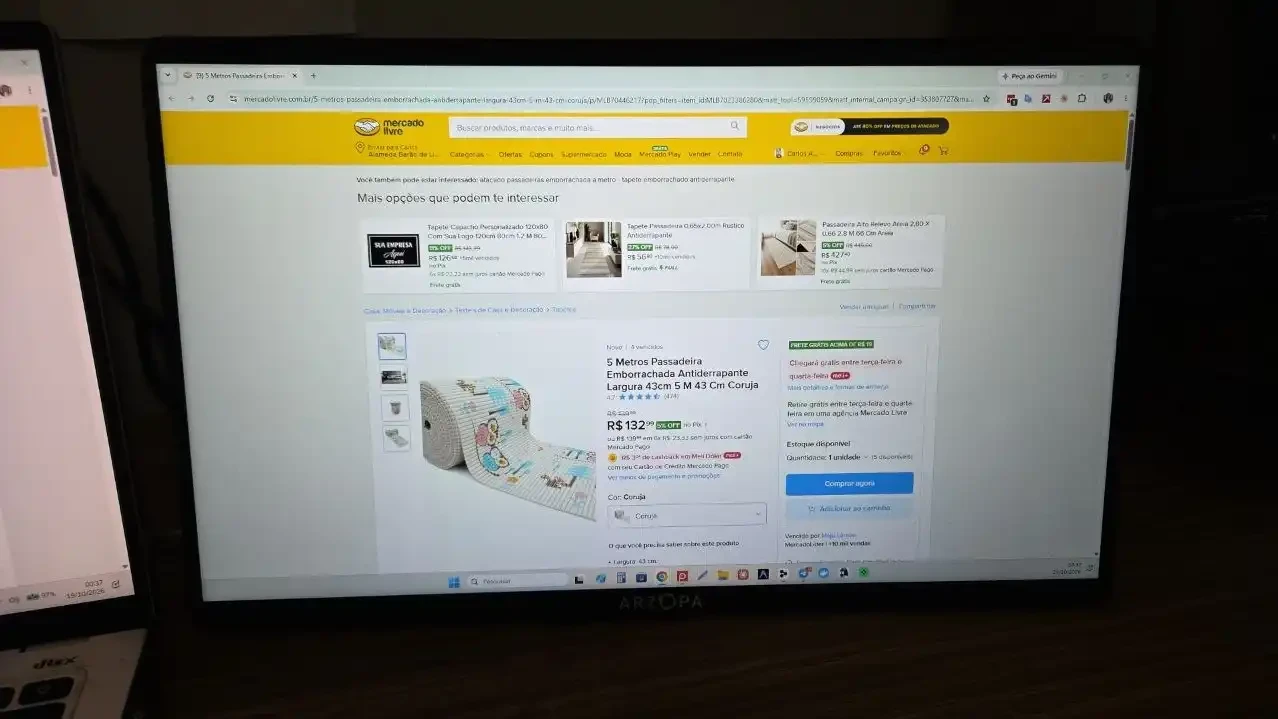 Monitor Arzopa A1 GAMUT (15.6" 1080P Full HD) - Imagem 1