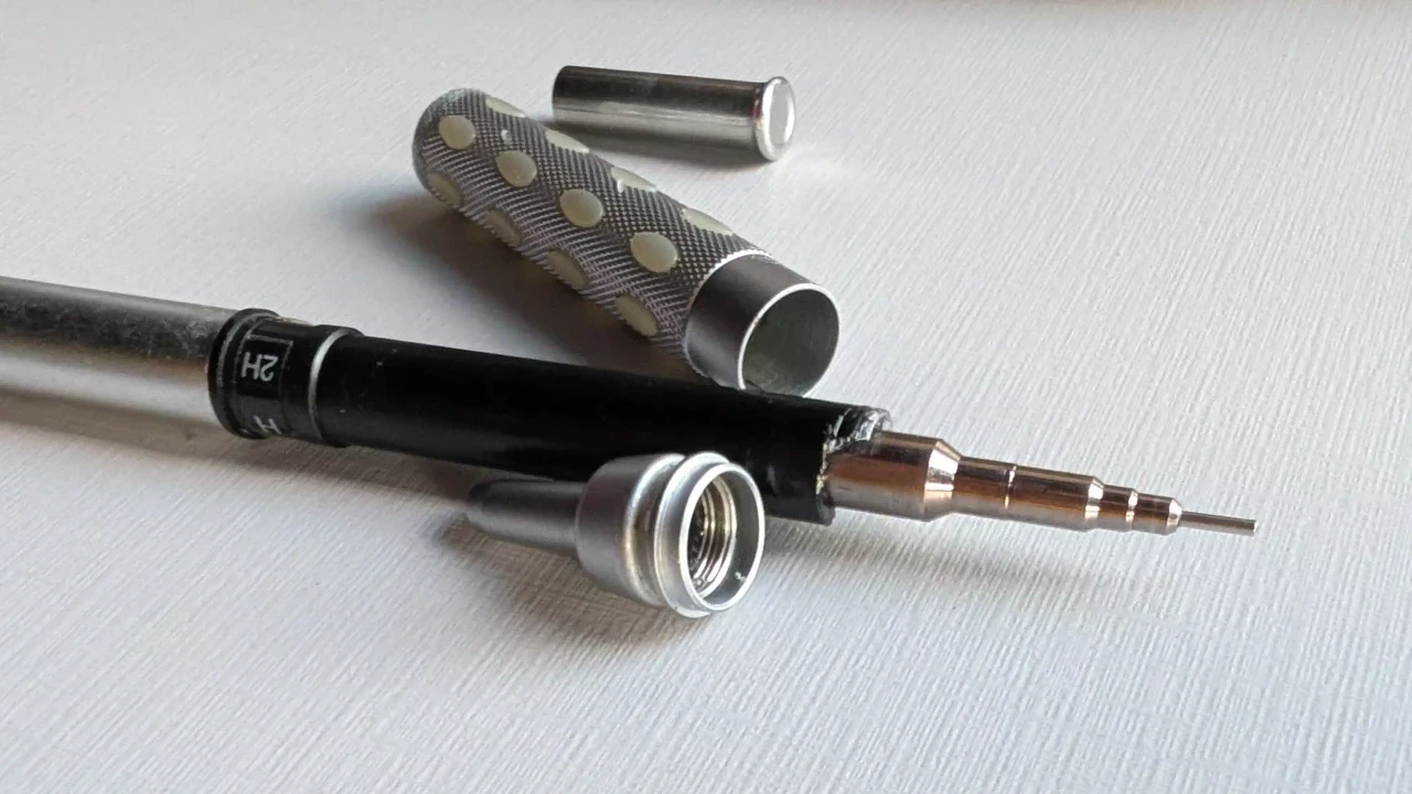 Pentel Lapiseira GraphGear 1000, tamanho da ponta (0,5 mm), barril preto, 1 cada (PG1015A) - Imagem 4