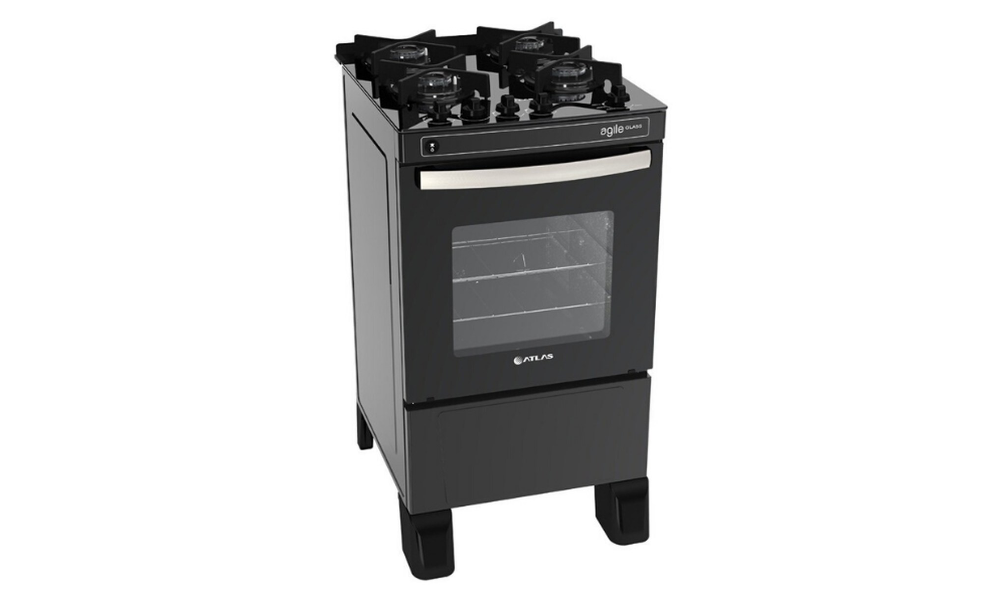 Banner da opinião a Gás de Piso 4 Bocas Agile Glass